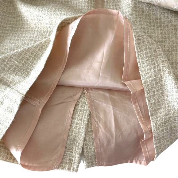 1990s Vintage Tweed Mini Dress Short Sleeve Ribbon & Bow Detail Size 6 Coquette - Picture 9 of 16